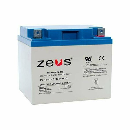 ZEUS BATTERY PRODUCTS 40Ah 12V Nb Sealed Lead Acid Battery PC40-12NB